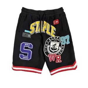 Staple‎ World Renown Pigeon Men's Med Black Athletic Sweat Shorts Active Lounge